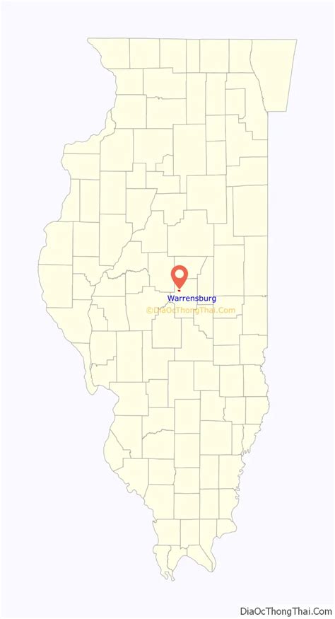 Map of Warrensburg village, Illinois - Thong Thai Real