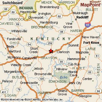 Leitchfield, Kentucky Area Map & More