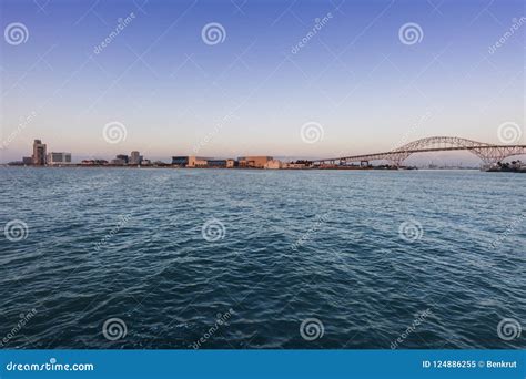 Panorama of Corpus Christi at Sunrise Stock Image - Image of downtown ...