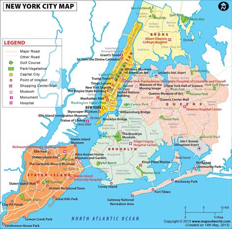 NYC city map - Eine Karte von New York City (New York - USA)