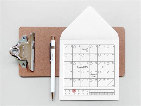 Calendar Rubber Stamp – Present & Correct