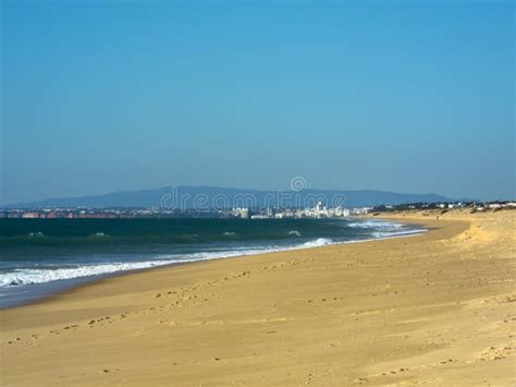 Beautiful Beach Close To the City of Faro Stock Image - Image of ocean ...