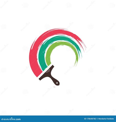 Paint Brush Logo Design. Painting Colorful Vector Icon. Stock Vector - Illustration of artist ...