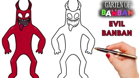 HOW TO DRAW Evil Banban🌹Garten of Banban-drawing tips #howtodrawEvilBanban #GartenofBanban - YouTube