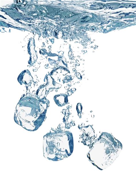 Ice Water with Ice Cubes and Bubbles PNG | PNG All