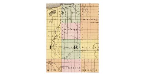 Map of Huron County, Michigan Postcard | Zazzle.com