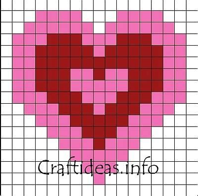 Crafts for Kids - Fuse Beads or Perler Beads Valentine Heart Craft Pattern | Beading patterns ...