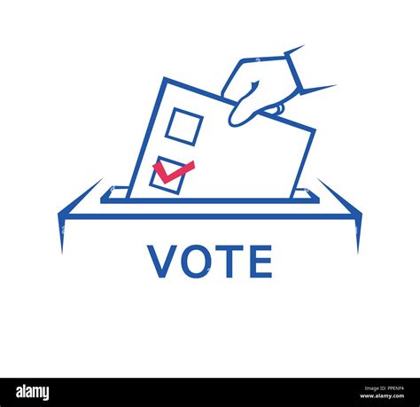 Election day, hand holding ballot form, in colored illustration Stock ...