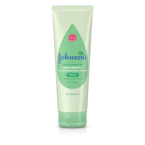 Johnson's Baby Creamy Oil Lotion with Aloe and Vitamin E, 8 fl oz ...