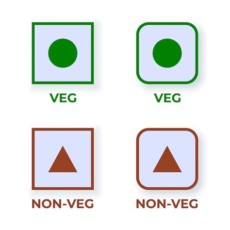 Premium Vector | Veg and non veg icon in neumorphic style vector ...