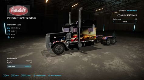 Peterbilt 379 Freedom Truck V1.0 FS22 Mod | Farming Simulator 22 Mod