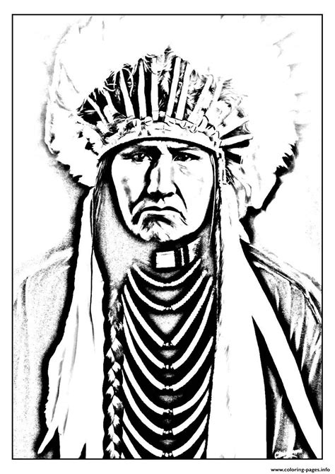 Adult Native American Indian Coloring Pages Printable