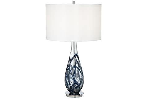 Table Lamp-Indigo Swirl | Table lamp, Art glass table lamp, Table lamp ...