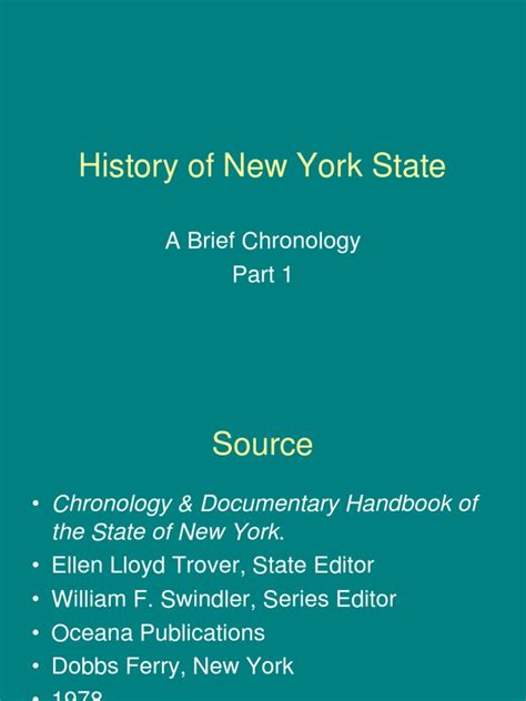 History of New York State: A Brief Chronology | PDF | Alexander ...