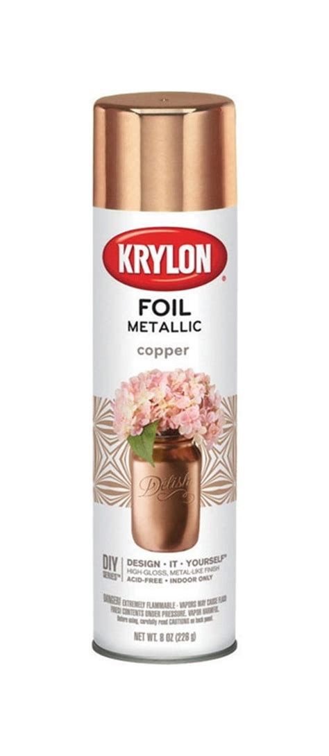 Krylon Foil High Gloss Copper Metallic Spray Paint 8 oz. - Walmart.com