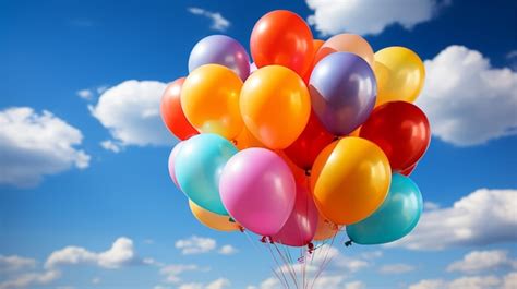 Premium Photo | Colorful balloons on the sky background