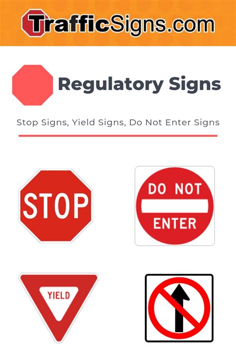 REGULATORY TRAFFIC SIGNS | Stop signs | Yield Signs | Do Not Enter ...