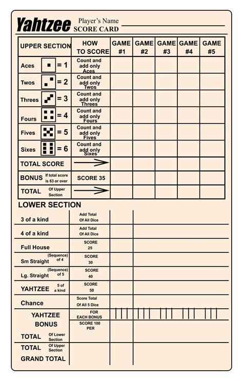 Printable Yahtzee Score Sheets - Printable JD