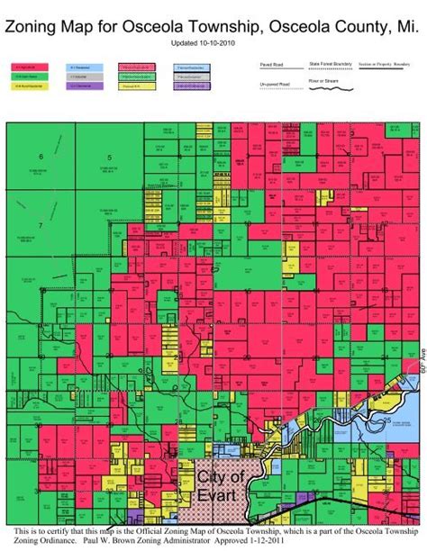 Osceola County Zoning Map - Vector U S Map