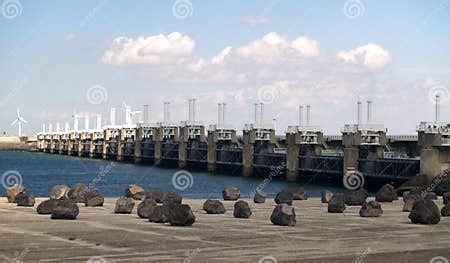 Oosterscheldekering in Zeeland, Netherlands Stock Image - Image of scheld, technology: 1336563