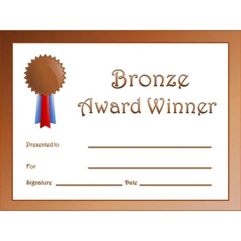 Bronze Star Certificate Template