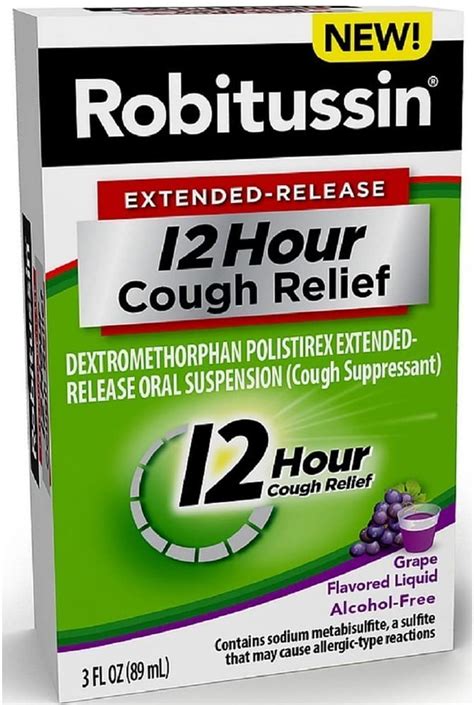 Robitussin Extended-Release 12 Hour Cough Relief, Grape 3 oz