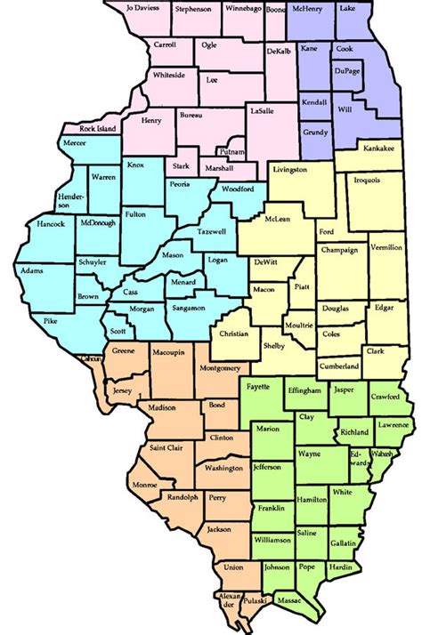 Map of Illinois County