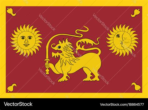 Flag of sabaragamuwa province sri lanka Royalty Free Vector