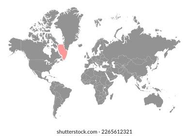 Labrador Sea On World Map Vector Stock Vector (Royalty Free) 2265612321 | Shutterstock