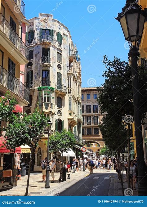 Palma De Mallorca, Spain. the Historical Buildings and Houses in the ...