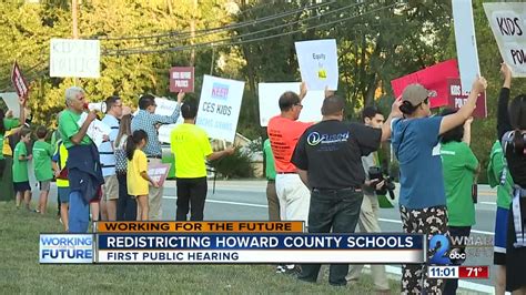 Hundreds come out to oppose Howard County schools redistricting