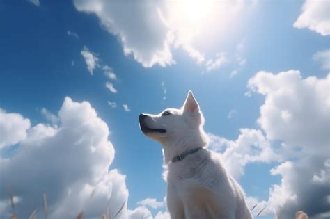 Premium AI Image | Dog in the sky