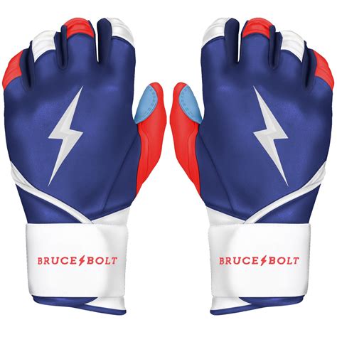 Long Cuff Red, White, & Blue USA Batting Gloves – BRUCE BOLT