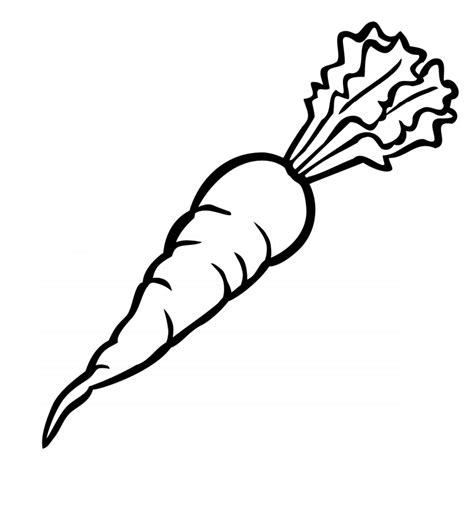 Cartoon Carrot Coloring Page - Free Printable Coloring Pages for Kids