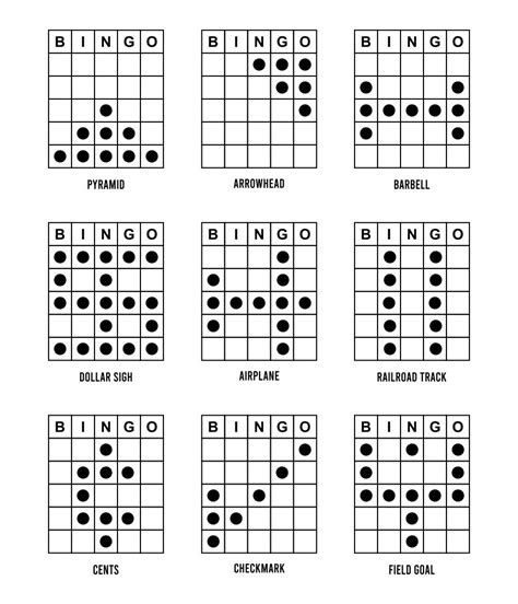 Printable Bingo Patterns