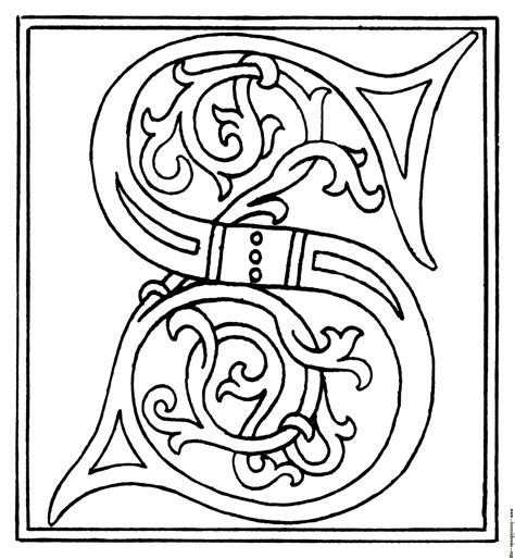 Illuminated Alphabet Coloring Pages at GetColorings.com | Free ...