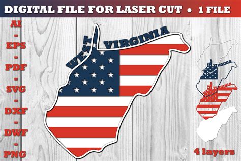 West Virginia USA 3D SVG Flag Graphic by Jon_Studio · Creative Fabrica