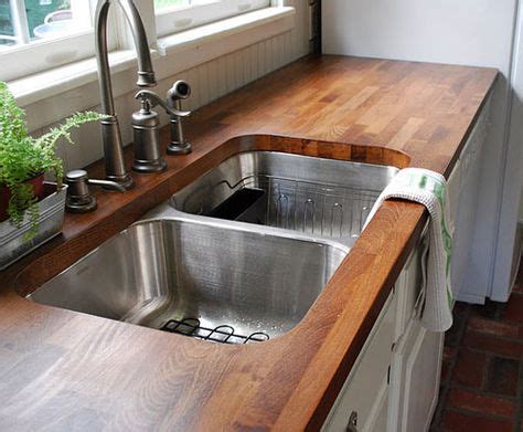 Under mount sink with ikea butcher block counter. | Handy Husband | Diy butcher block ...