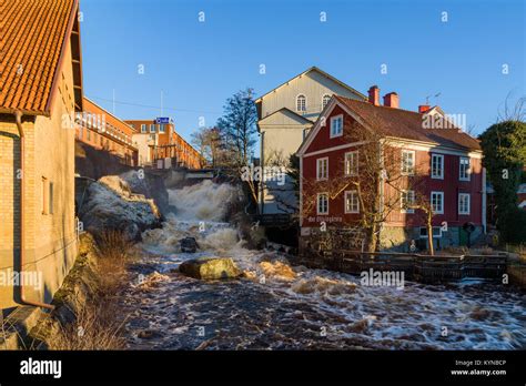 Ronneby, Sweden - January 7, 2018: Documentary of everyday life and environment. The city ...