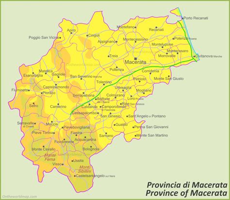 Province of Macerata Map - Ontheworldmap.com