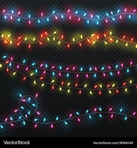 Festive christmas lights xmas lighting carnival Vector Image