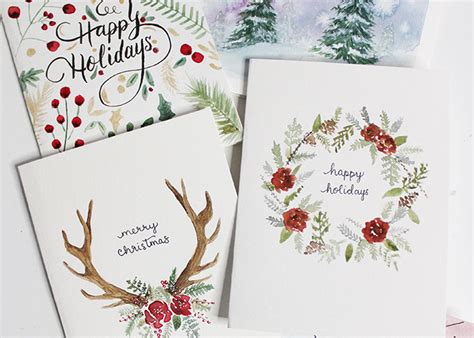 5 DIY Holiday Card Watercolour Tutorials | - Wonder Forest - | Bloglovin’