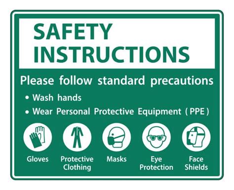 Safety Instructions Please Follow Standard precautions Sign, PVC ...