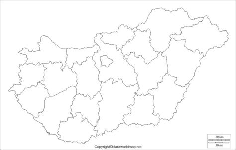 Printable Hungary Map - Blank World Map