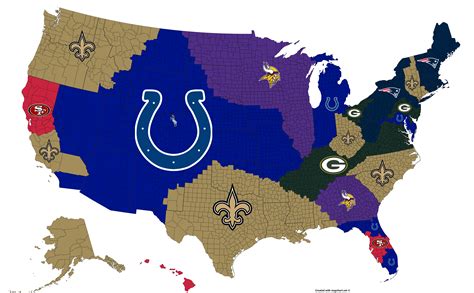 NFL Imperialism Map - Week 8 2019 : nfl