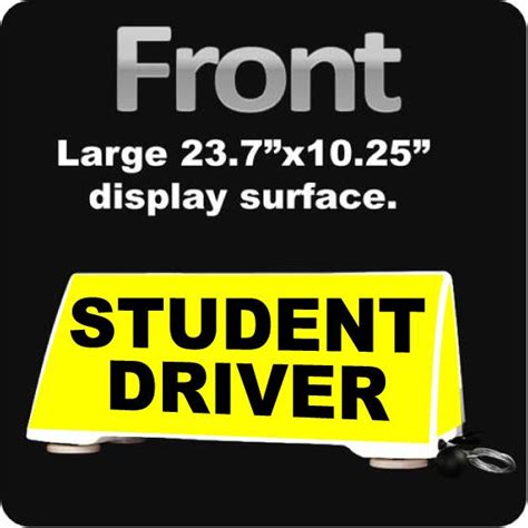 Student Driver Rooftop Car Sign | Student Driver Car Topper | Magnetic