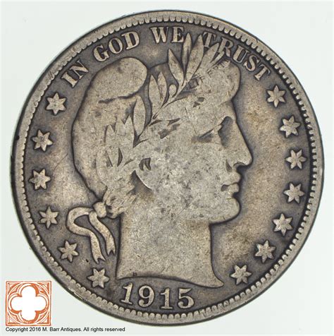 1915-D Barber Silver Half Dollar | Property Room