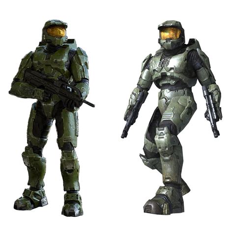 Did anyone ever realize that chiefs armor slightly changed from Halo 2 to Halo 3? It’s only ...