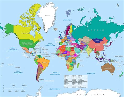 Labeled world map | Labeled Maps