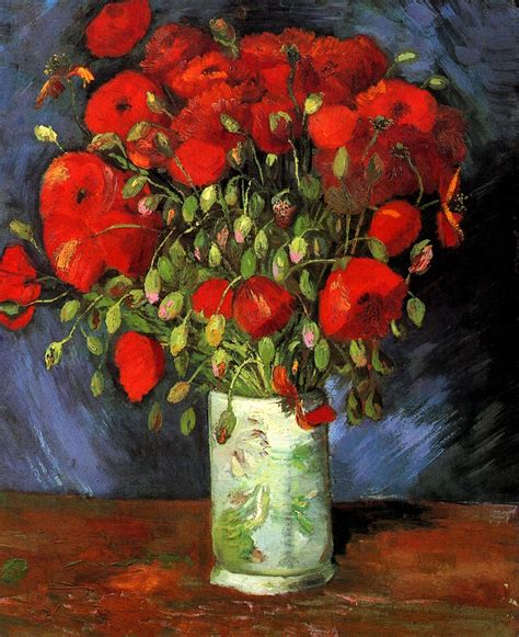 Vase with Red Poppies - van Gogh Vincent - WikiArt.org